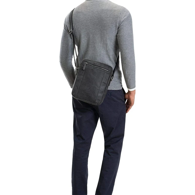 "Fox" Herrentasche Leder Vintage Messenger Bag