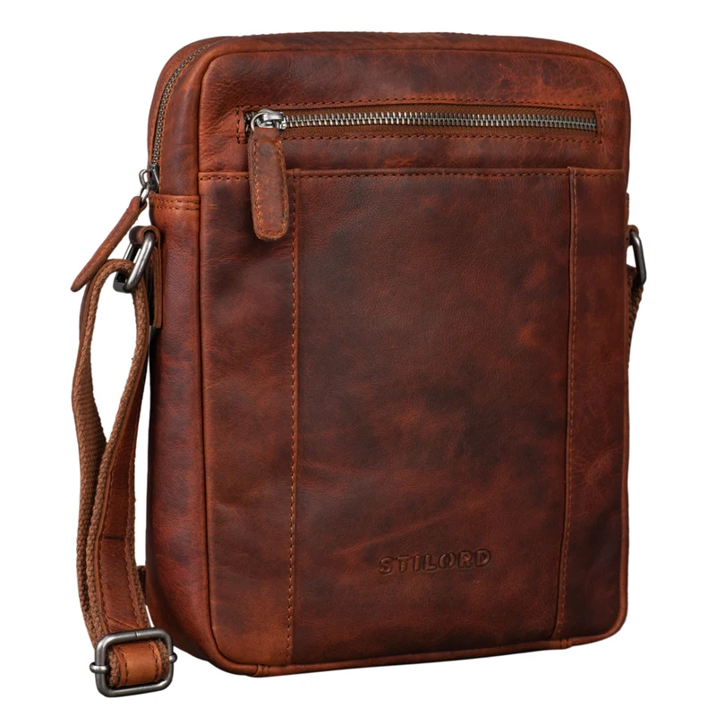 "Fox" Herrentasche Leder Vintage Messenger Bag