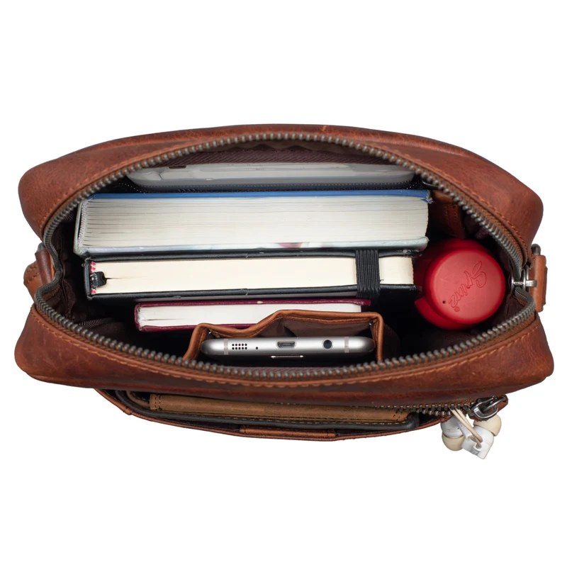 "Fox" Herrentasche Leder Vintage Messenger Bag