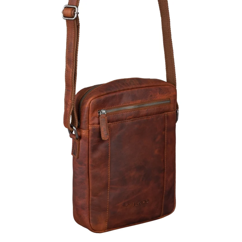 "Fox" Herrentasche Leder Vintage Messenger Bag