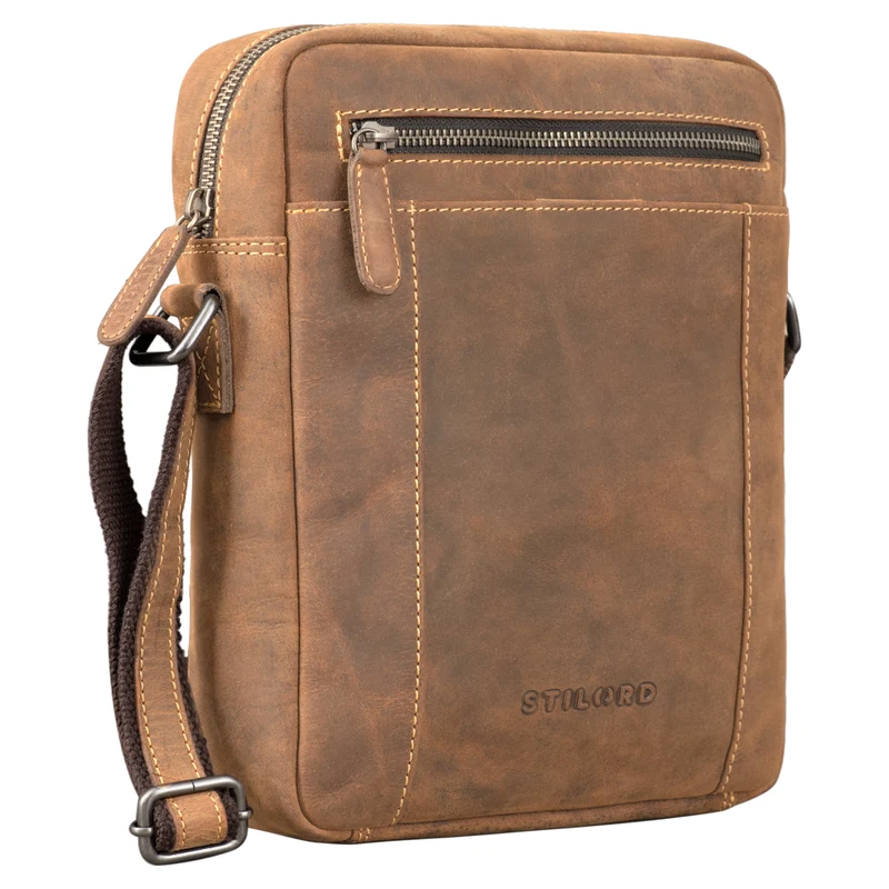 "Fox" Herrentasche Leder Vintage Messenger Bag