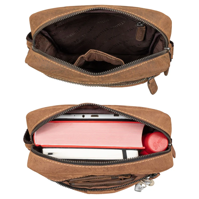 "Fox" Herrentasche Leder Vintage Messenger Bag
