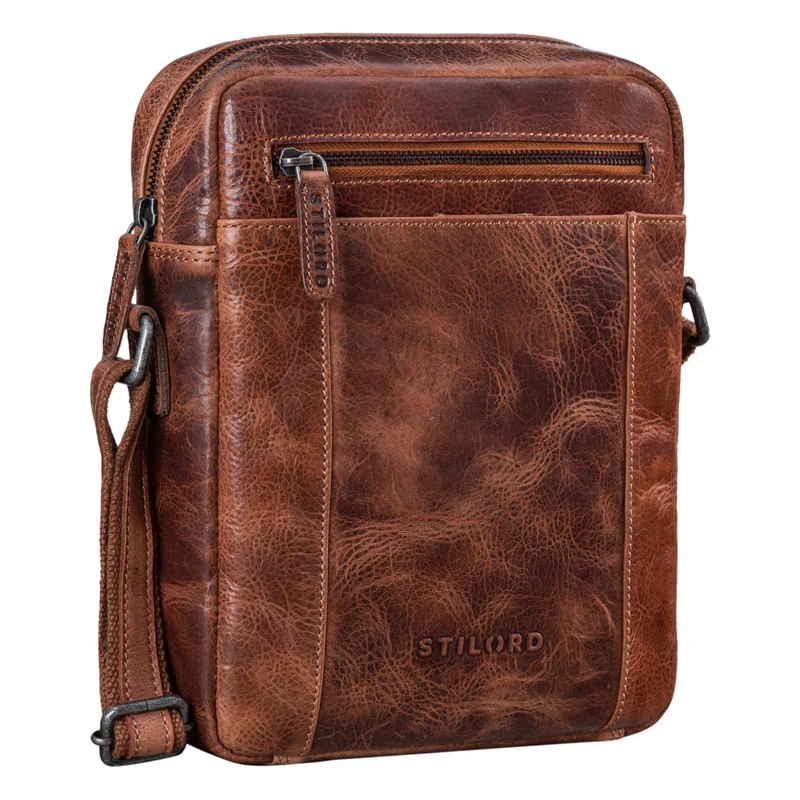 "Fox" Herrentasche Leder Vintage Messenger Bag