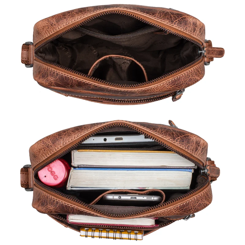 "Fox" Herrentasche Leder Vintage Messenger Bag