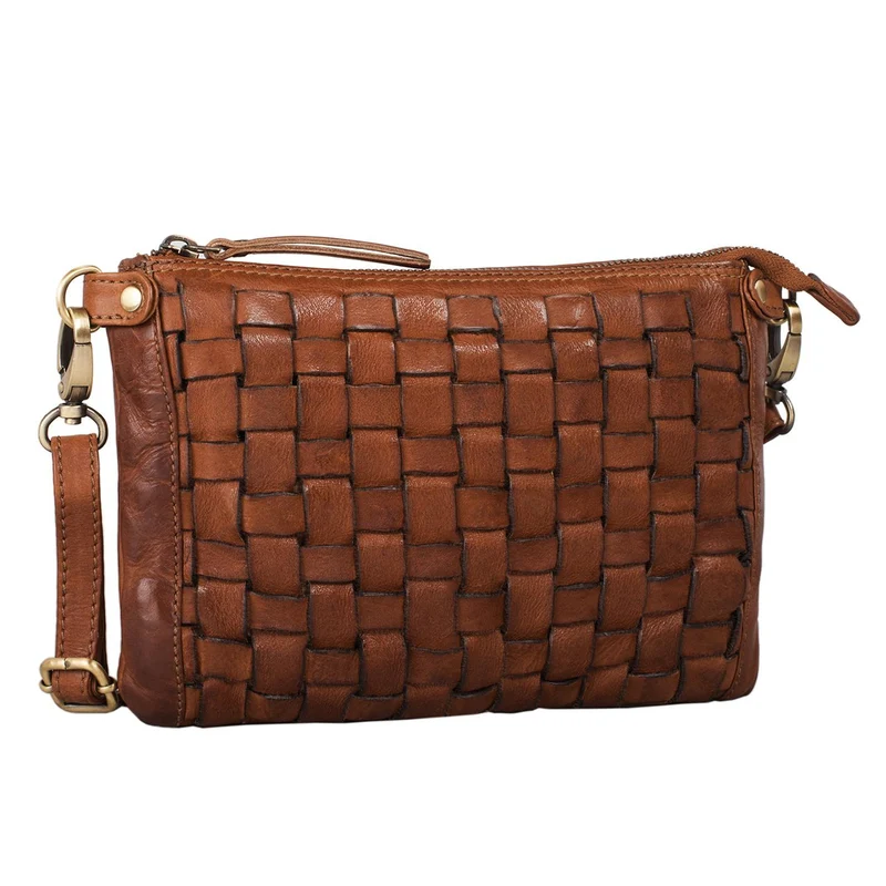 B-WARE "Jana" Leder Handtasche Damen klein Vintage