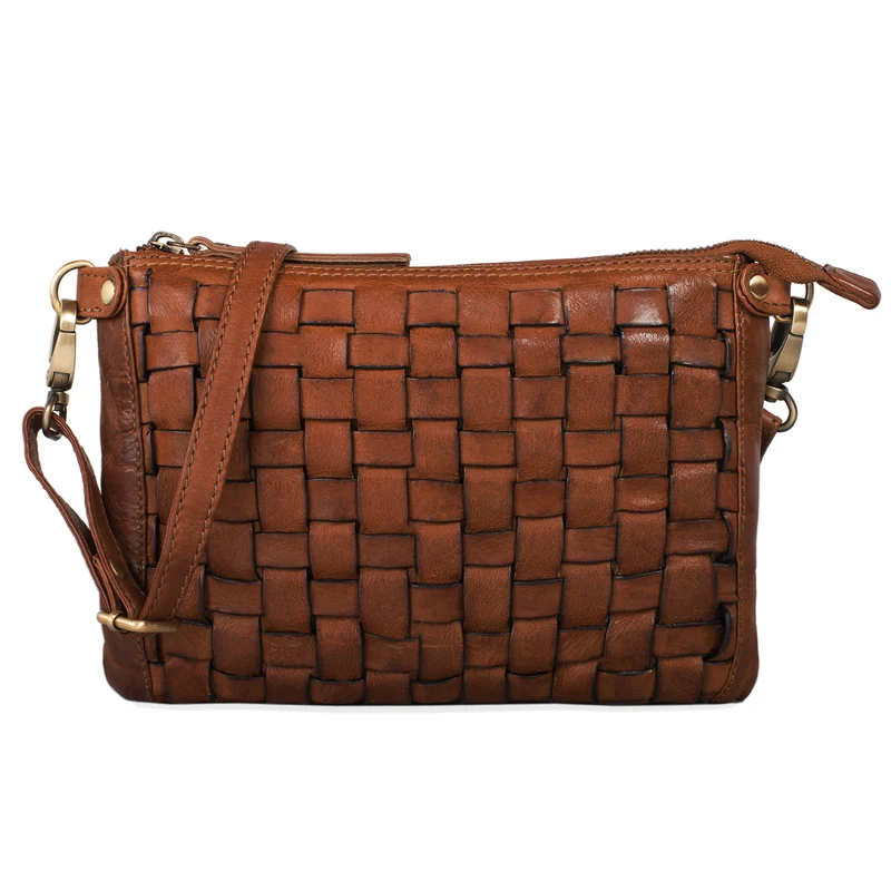 B-WARE "Jana" Leder Handtasche Damen klein Vintage