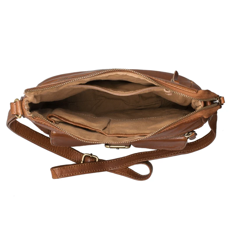 B-WARE "Louise" Vintage Umhängetasche Damen Leder klein