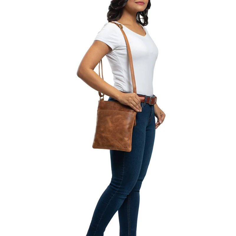 "Alicia" Kleine Ledertasche Umhängetasche Damen