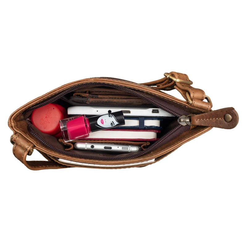 "Alicia" Kleine Ledertasche Umhängetasche Damen
