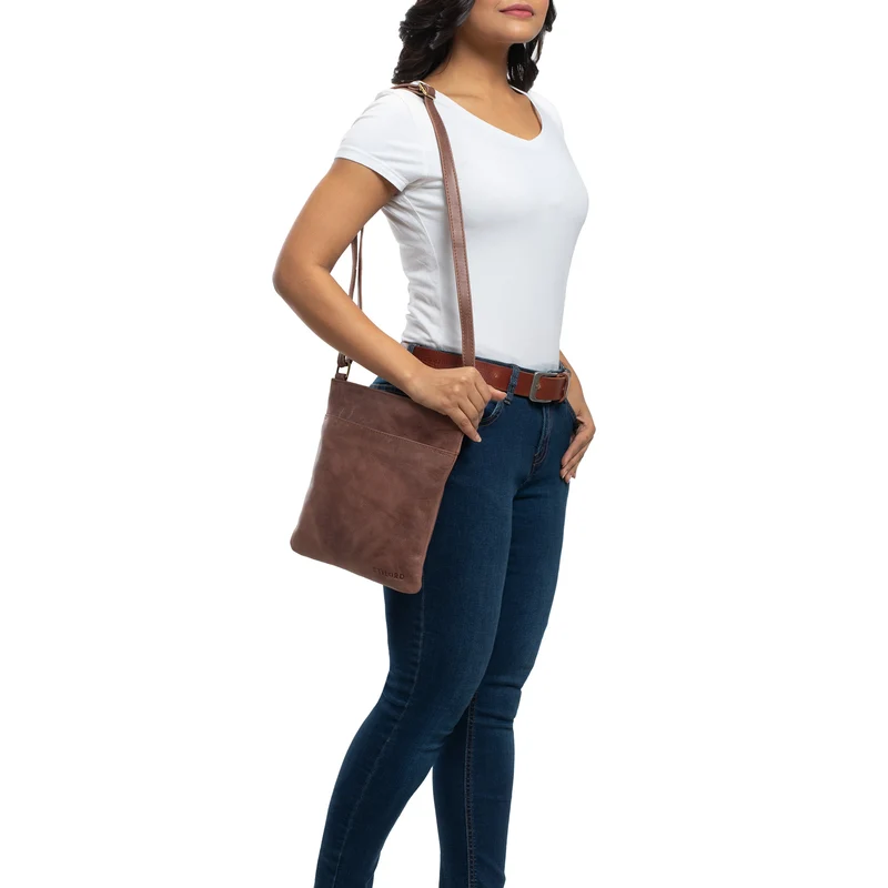 "Alicia" Kleine Ledertasche Umhängetasche Damen