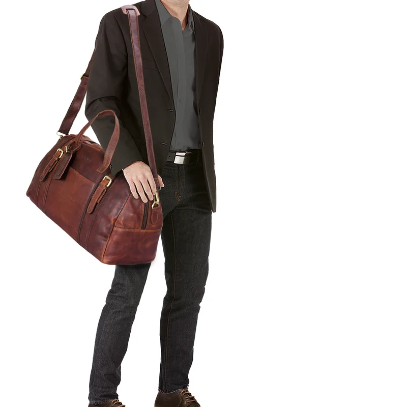 B-WARE "Georgia" Große Reisetasche Vintage Leder