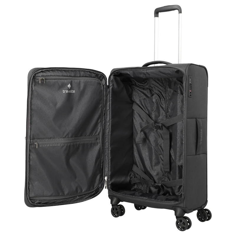 Travelite Cubis - 4-Rollen-Trolley 72 cm erw. (anthracite)