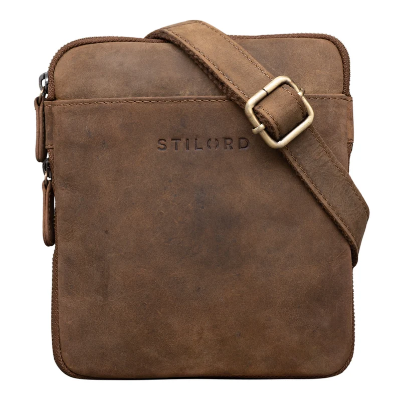 "Carson" Kleine Herren Leder Tasche