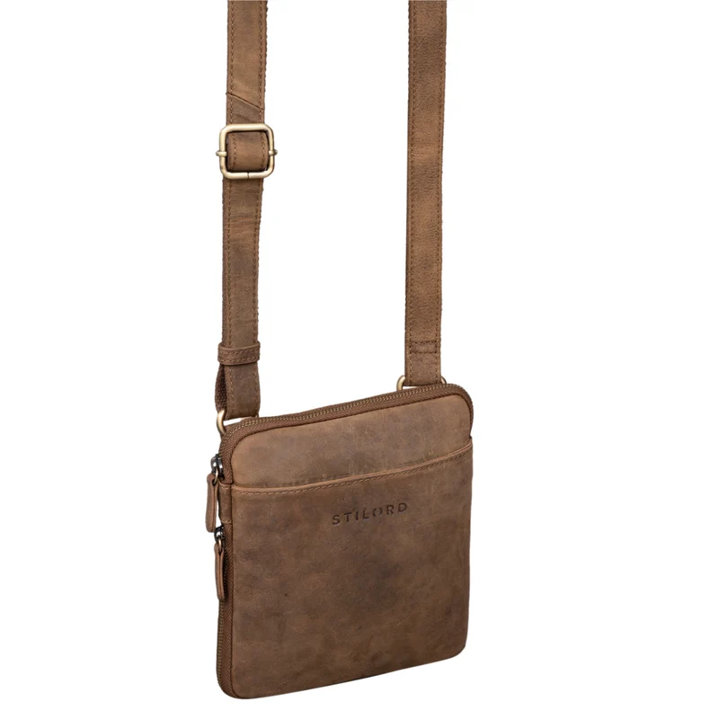 "Carson" Kleine Herren Leder Tasche