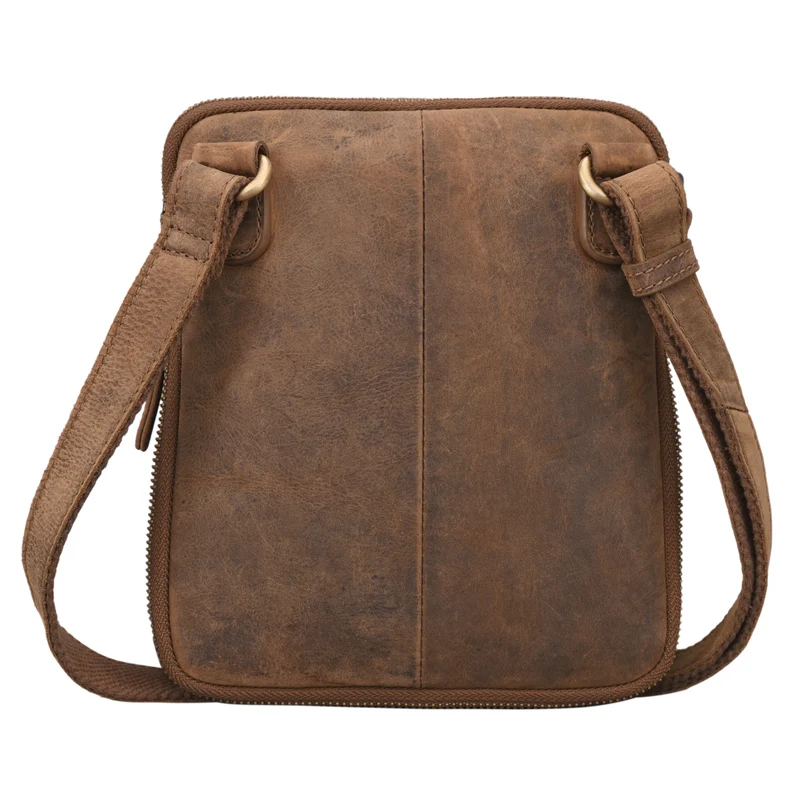 "Carson" Kleine Herren Leder Tasche