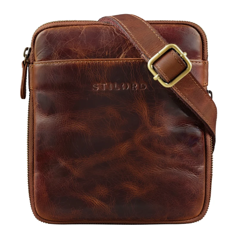 "Carson" Kleine Herren Leder Tasche