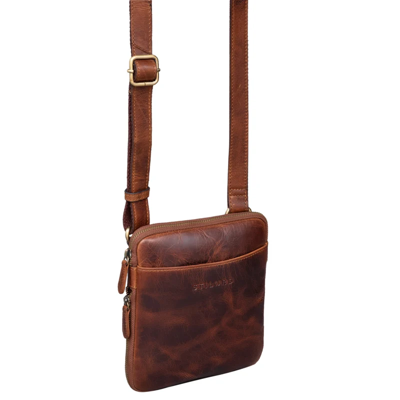 "Carson" Kleine Herren Leder Tasche
