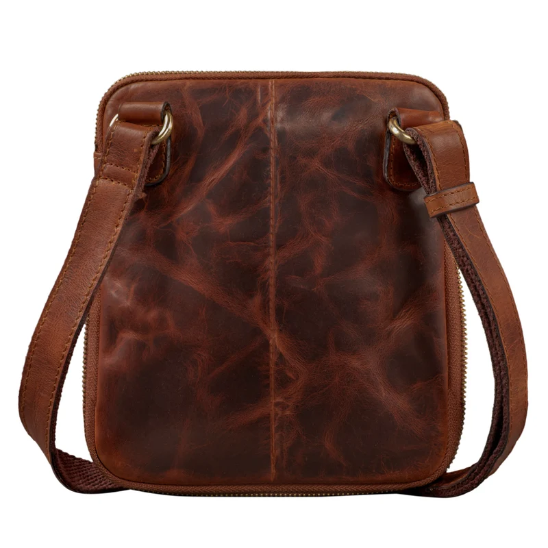 "Carson" Kleine Herren Leder Tasche