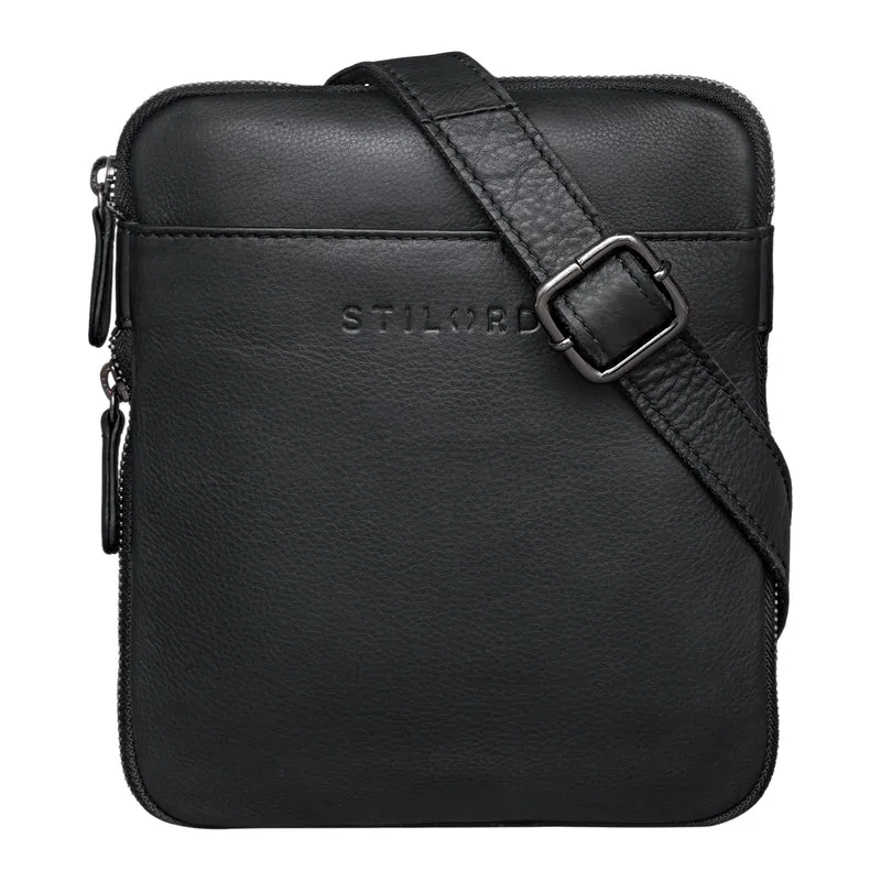"Carson" Kleine Herren Leder Tasche