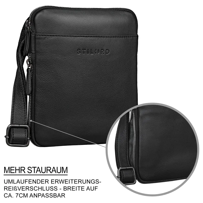 "Carson" Kleine Herren Leder Tasche
