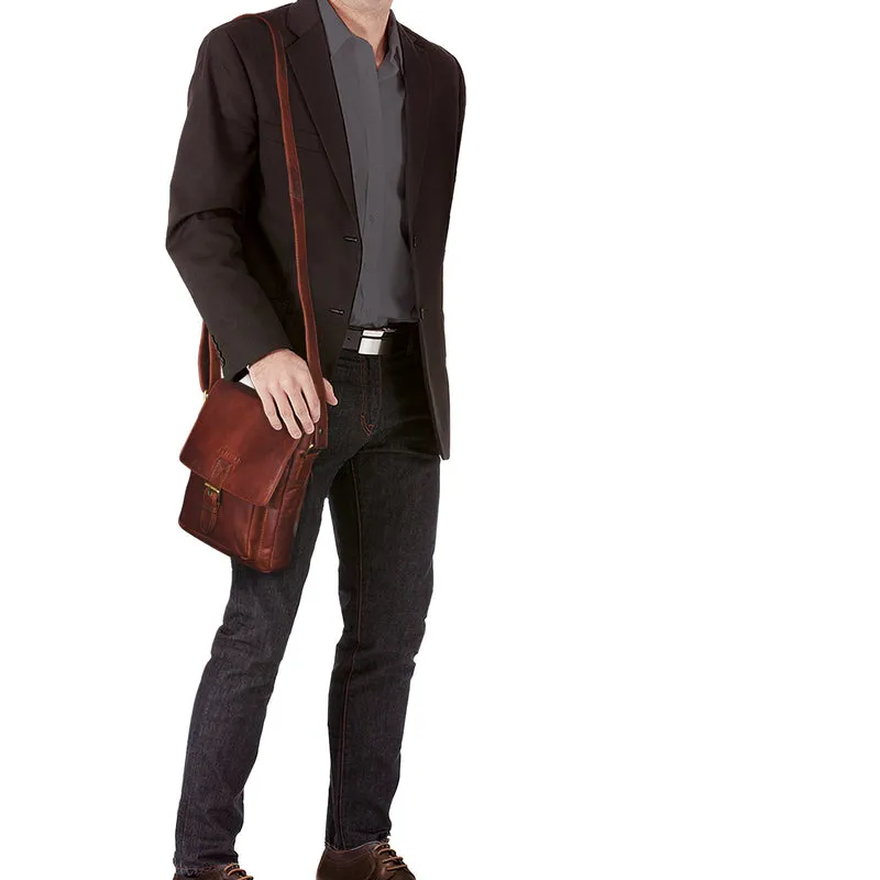 B-WARE "Arne" Leder Messenger Bag klein