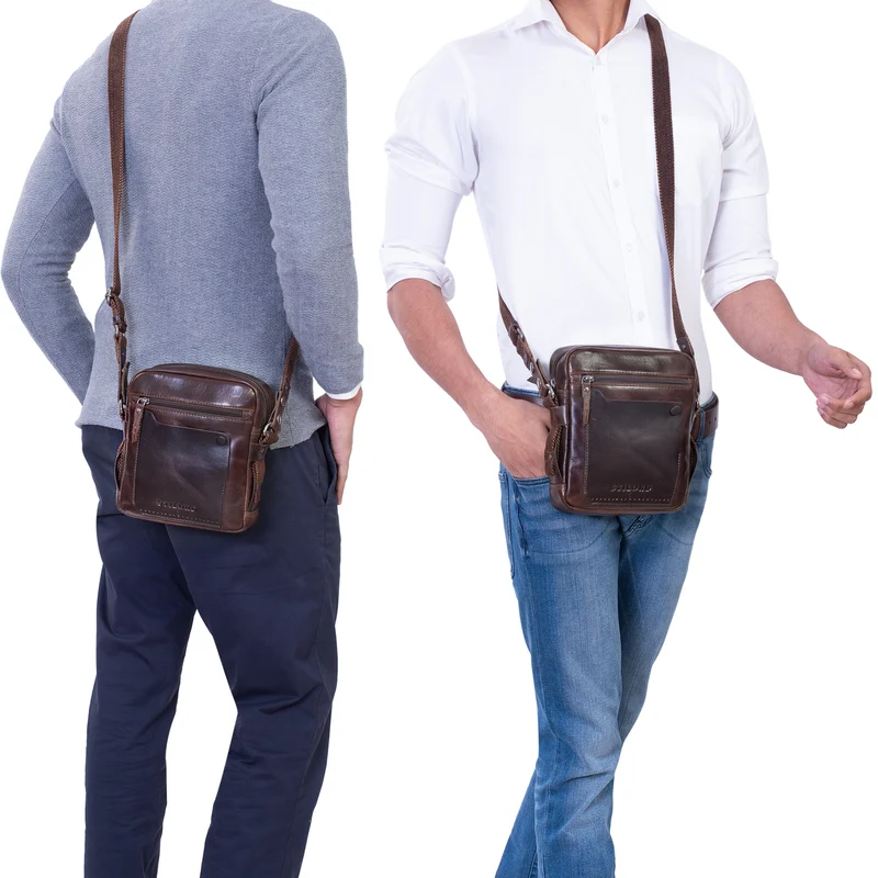 "Nash" Ledertasche Männer Vintage