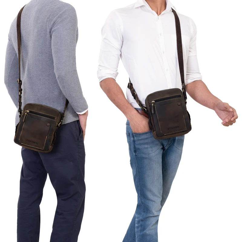 "Nash" Ledertasche Männer Vintage