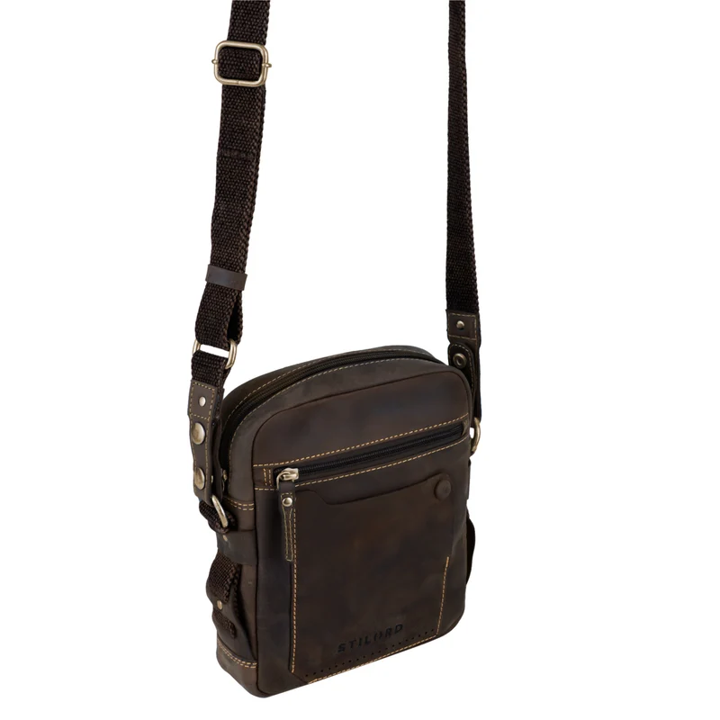 "Nash" Ledertasche Männer Vintage