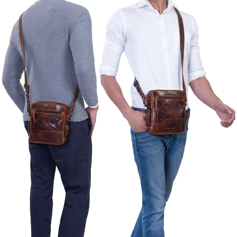 "Nash" Ledertasche Männer Vintage