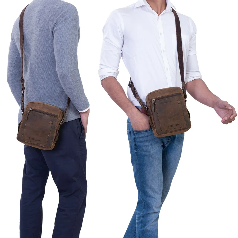 "Nash" Ledertasche Männer Vintage