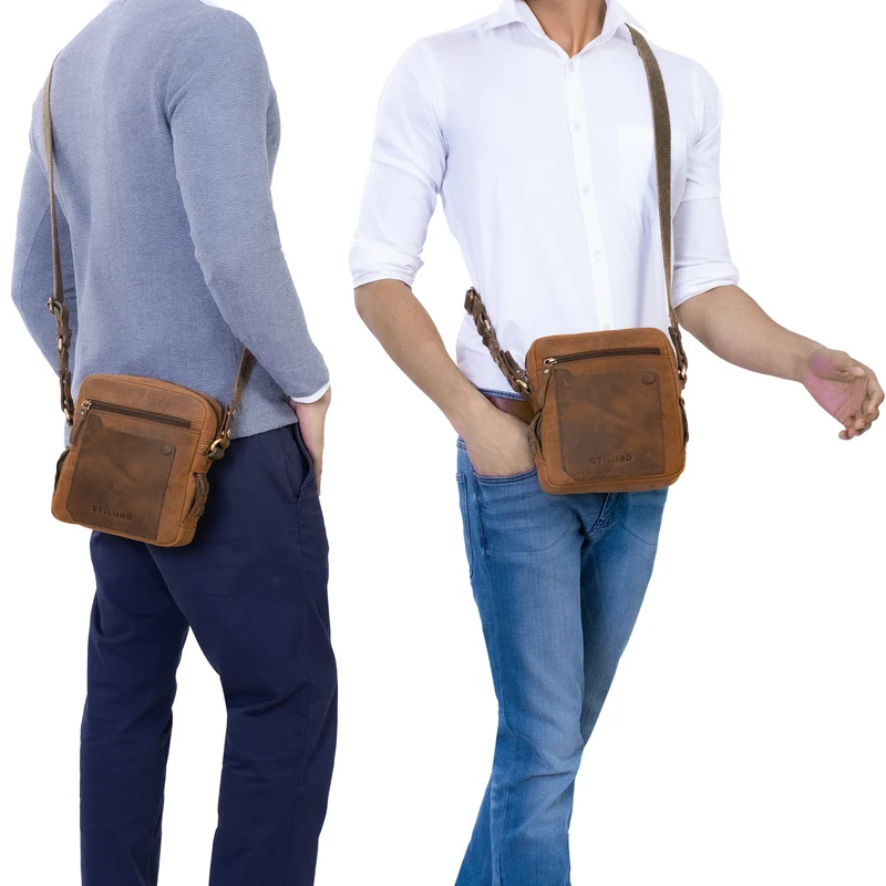 "Nash" Ledertasche Männer Vintage