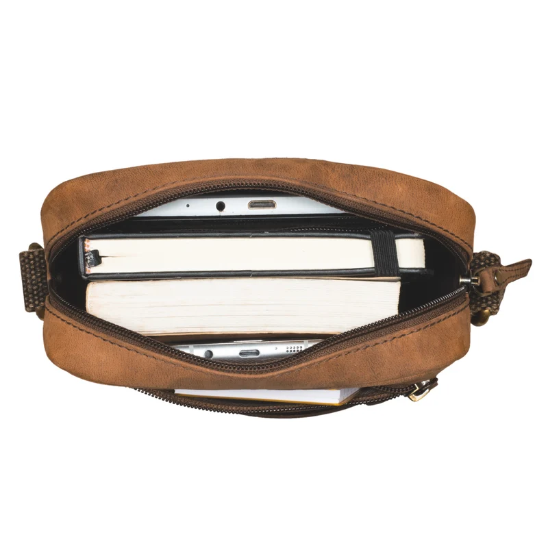 "Nash" Ledertasche Männer Vintage
