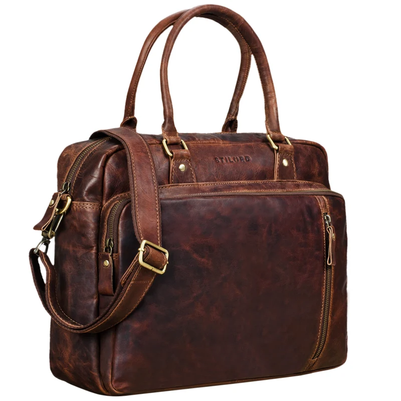 B-WARE "Amilia" Businesstasche Damen Leder