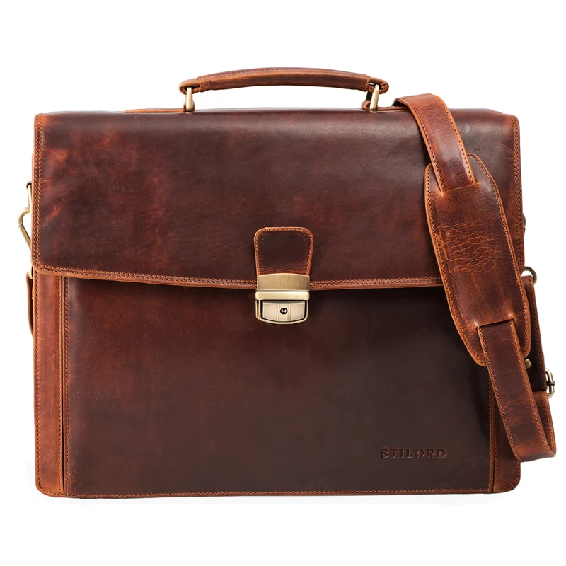 B-WARE "Noel" Aktentasche Leder Herren Vintage