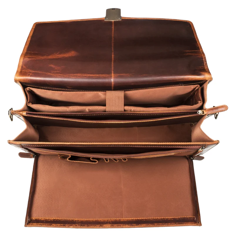 B-WARE "Noel" Aktentasche Leder Herren Vintage