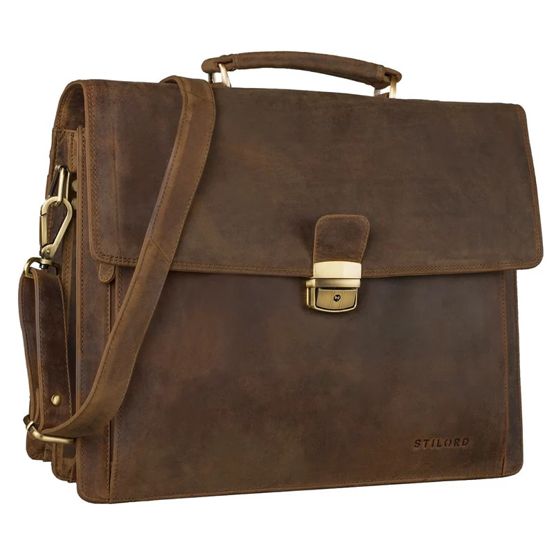 B-WARE "Noel" Aktentasche Leder Herren Vintage