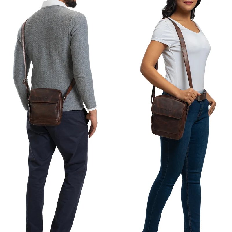 "Jordan" Kleine Messenger Tasche Leder