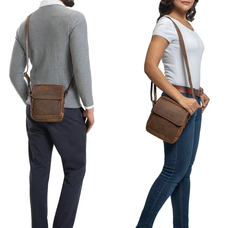 "Jordan" Kleine Messenger Tasche Leder