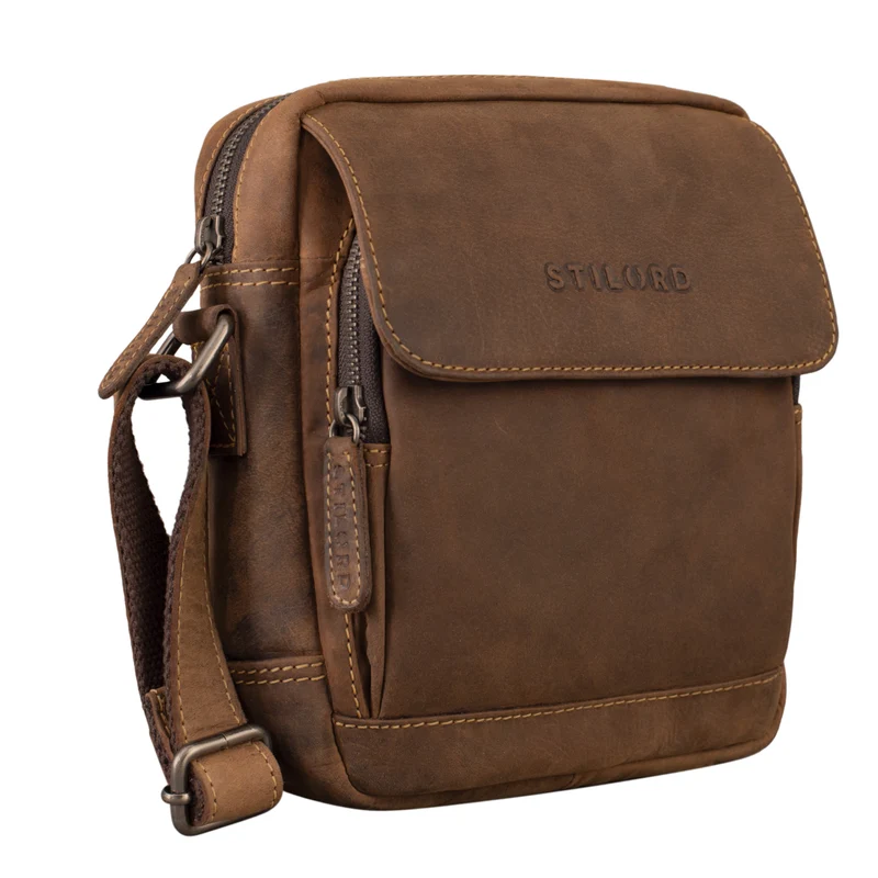 "Jordan" Kleine Messenger Tasche Leder
