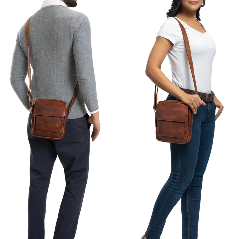 "Jordan" Kleine Messenger Tasche Leder
