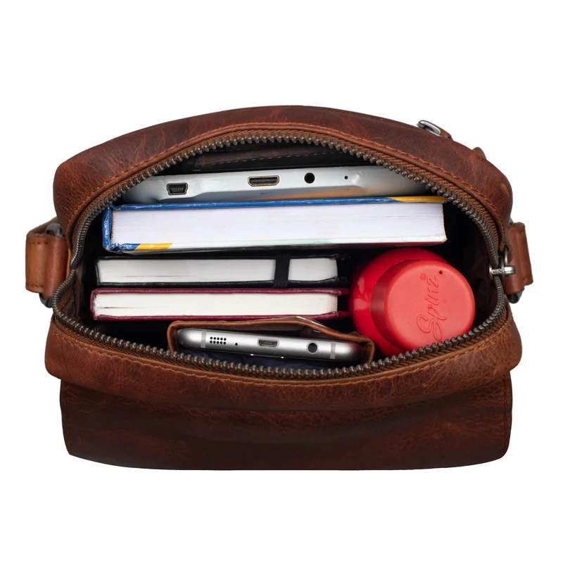 "Jordan" Kleine Messenger Tasche Leder