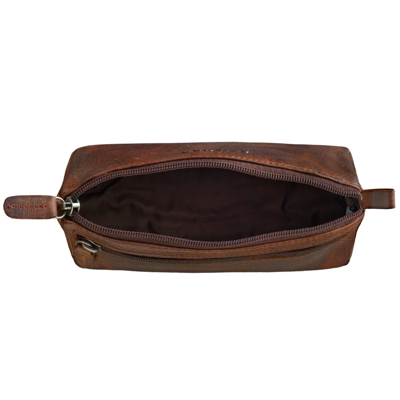 "Lio" Stiftemappe Leder Braun