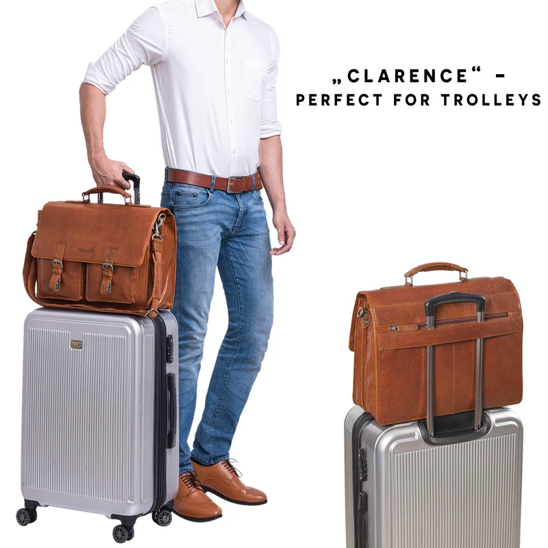 "Clarence" Leder Businesstasche Männer
