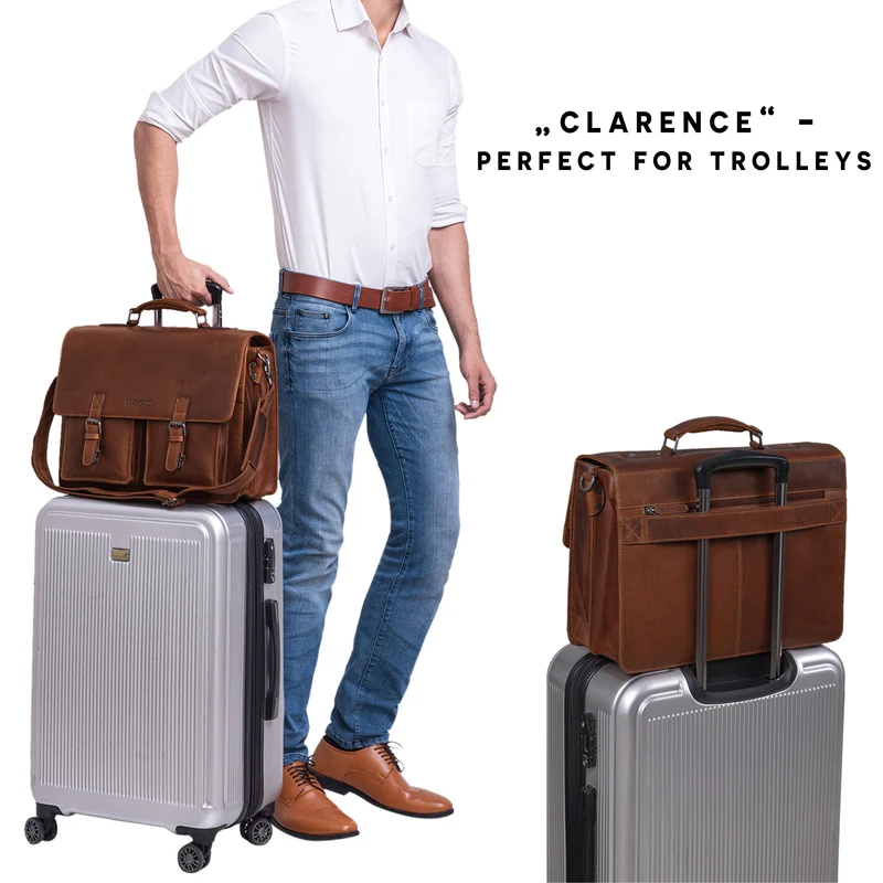 "Clarence" Leder Businesstasche Männer
