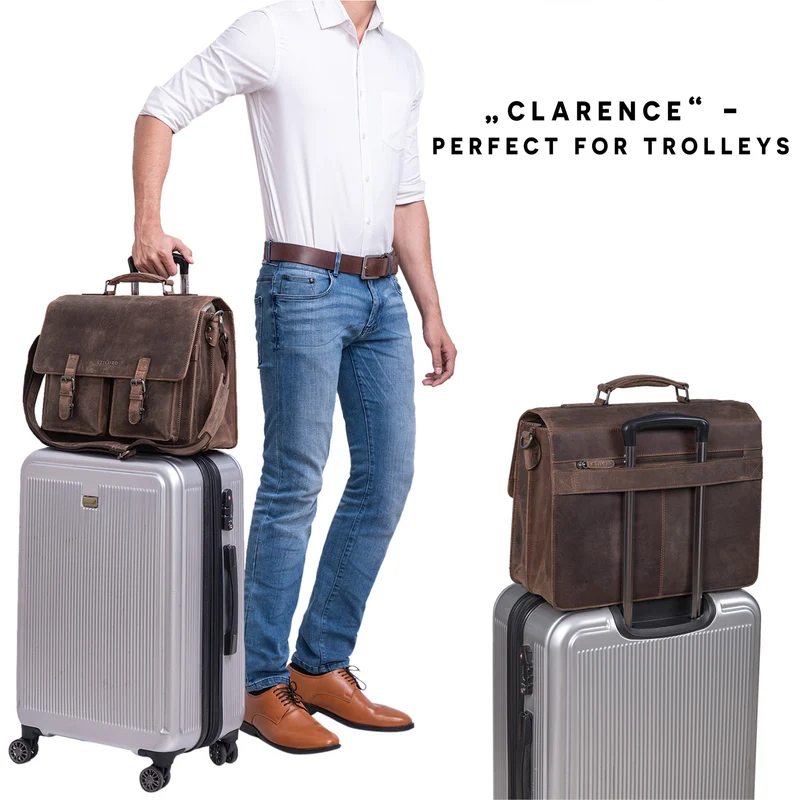 "Clarence" Leder Businesstasche Männer