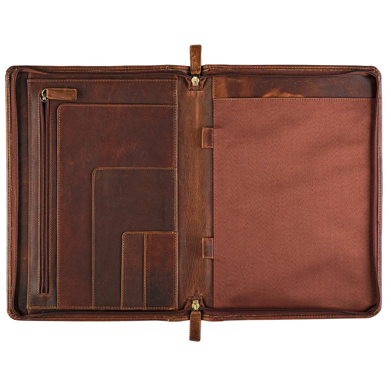 B-WARE "Julius" Vintage Konferenzmappe Leder