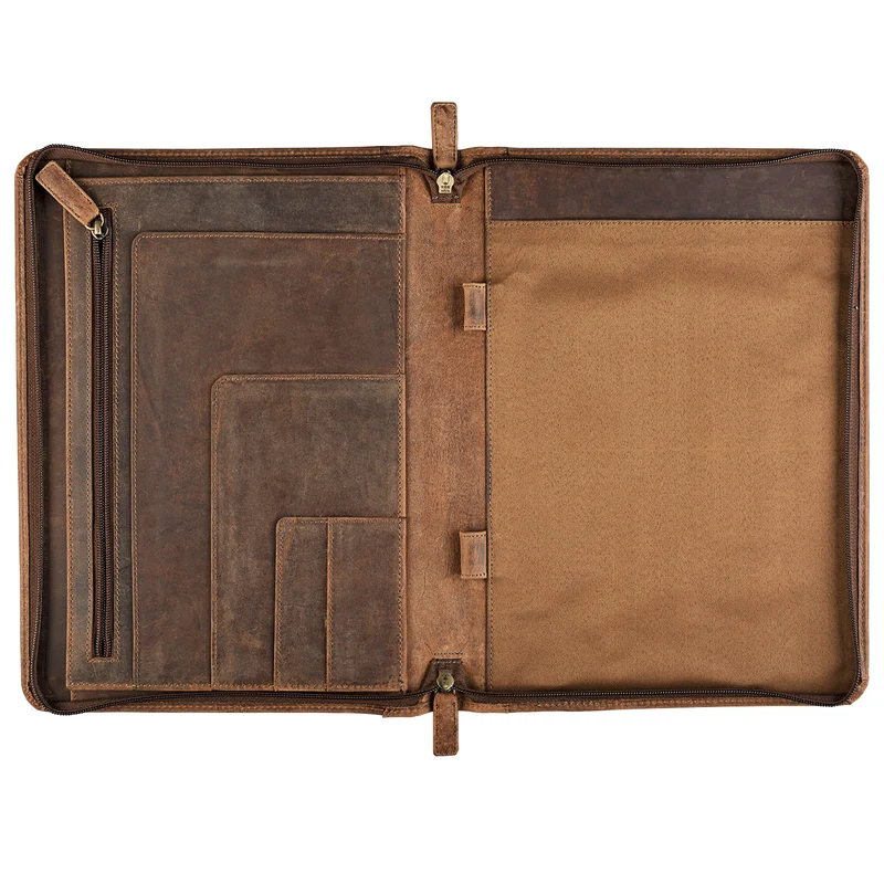 B-WARE "Julius" Vintage Konferenzmappe Leder