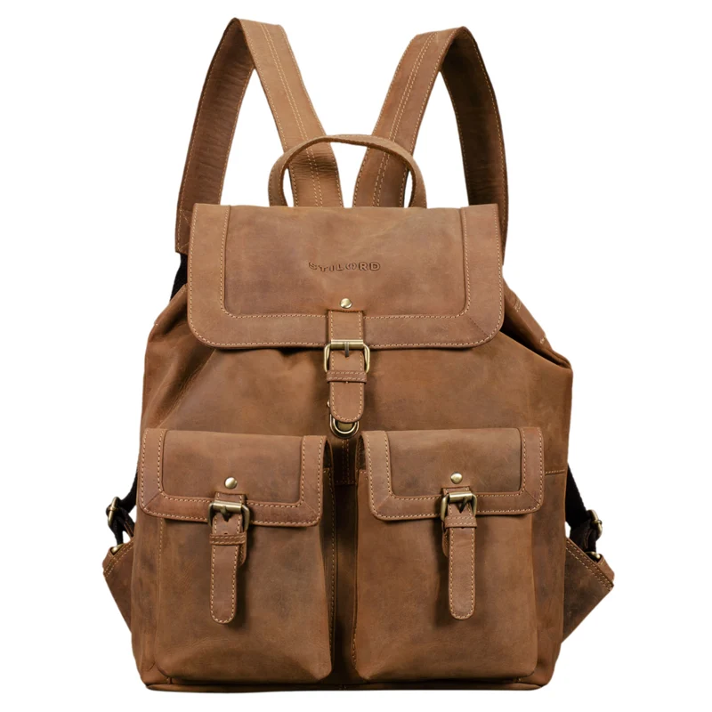 B-WARE "Nora" Großer Lederrucksack Vintage