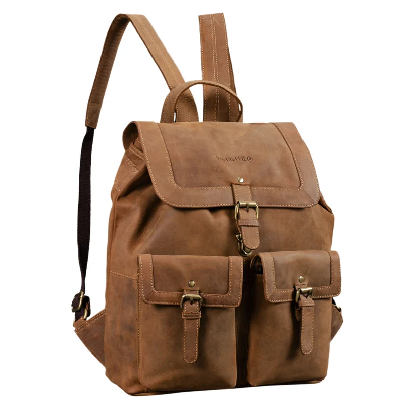 B-WARE "Nora" Großer Lederrucksack Vintage