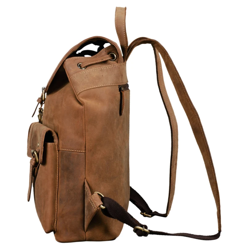 B-WARE "Nora" Großer Lederrucksack Vintage